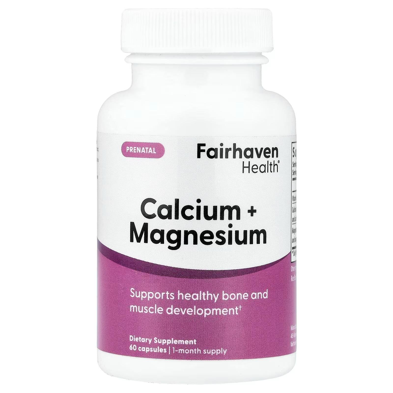 Fairhaven Health Prenatal Calcium + Magnesium – Women’s Nutritional Supplement