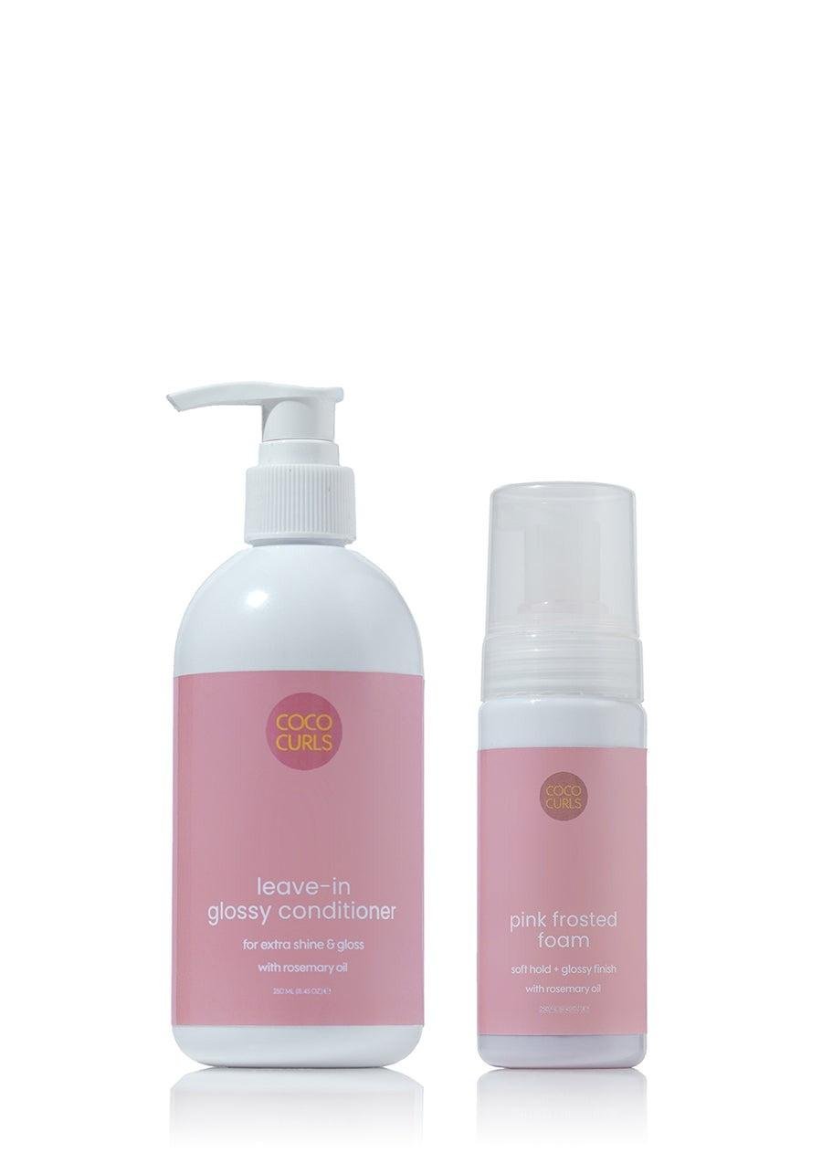 Coco Curls Pink Frosted Foam Soft Hold + Glossy Finish 250ml