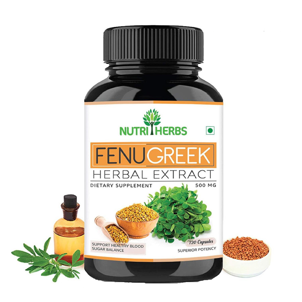 NutriHerbs Fenugreek – 60 Capsules for Hormonal Balance & Wellness