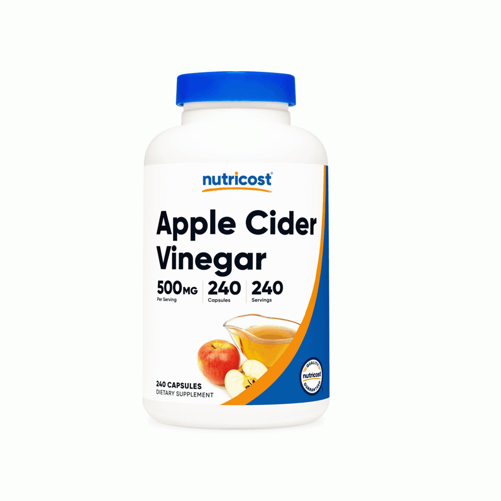Nutricost Apple Cider Vinegar | 500 Mg 240 Capsules Premium Dietary Supplement