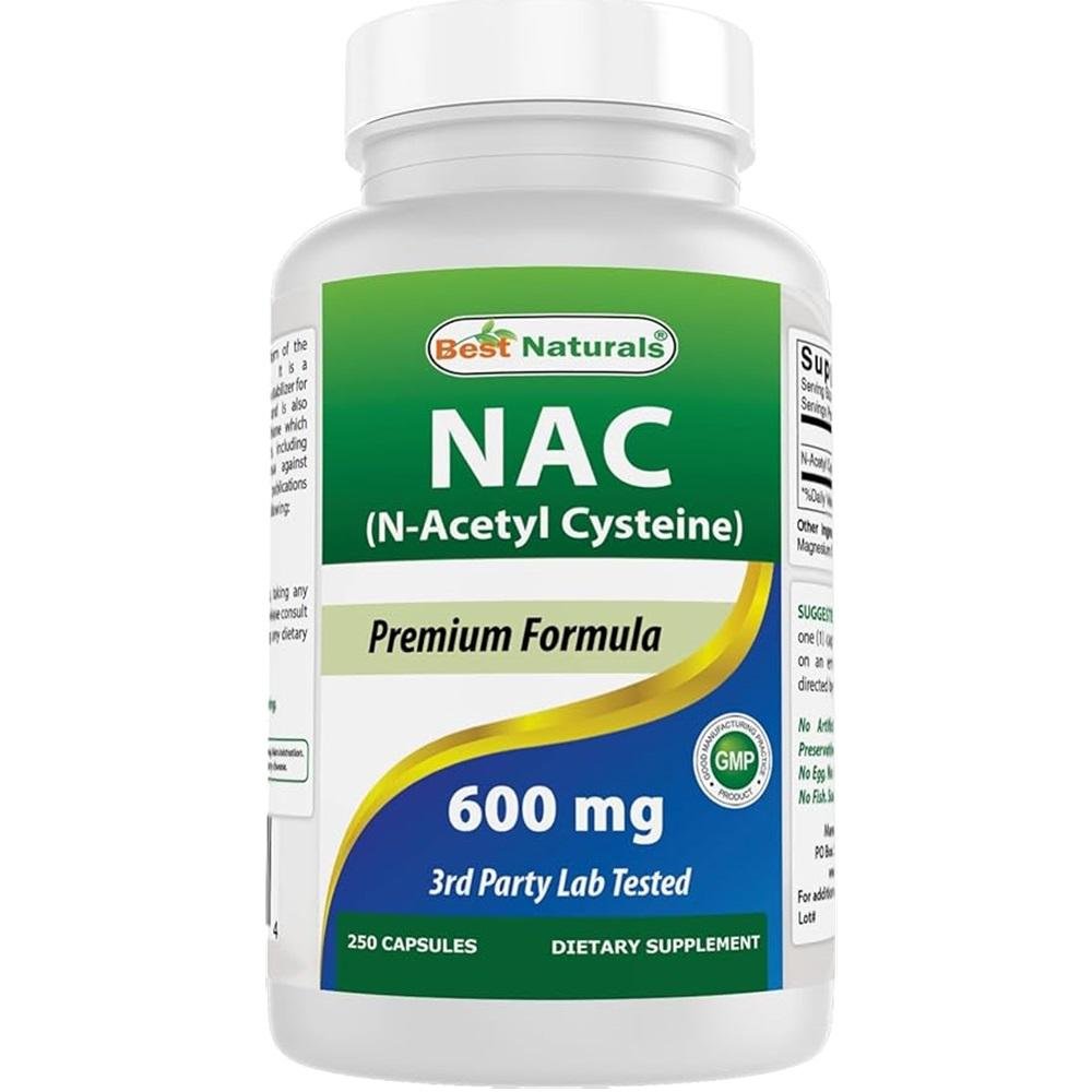 Best Naturals NAC (N-Acetyl Cysteine) 600mg - Premium Formula, 120 Capsules