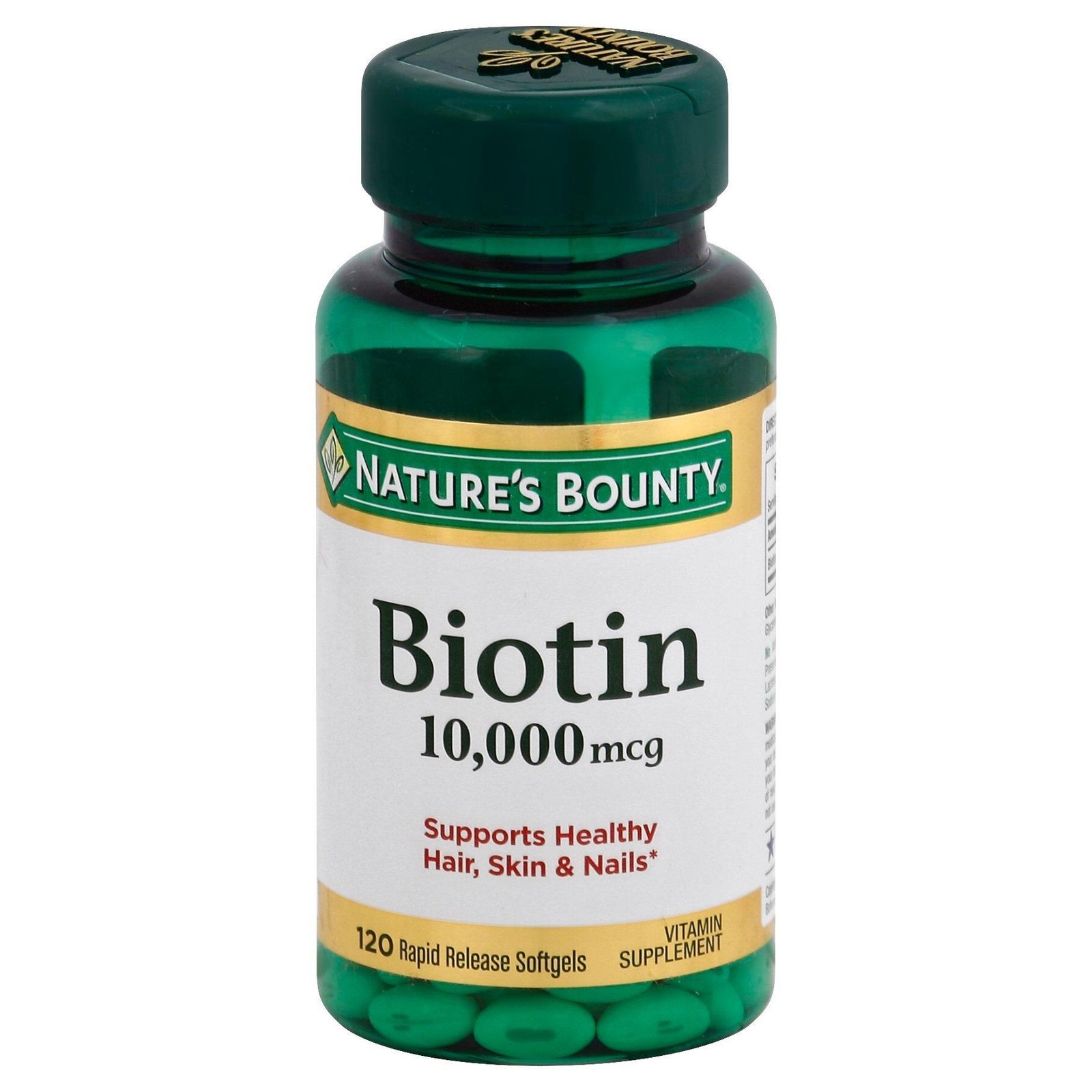 Biotin by Nature's Bounty – 120 Capsules for Healthy Hair, Skin & Nails