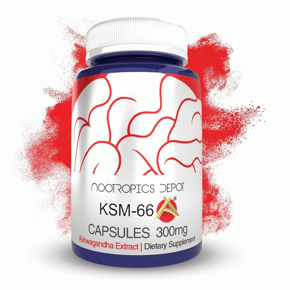Nootropics Depot Ksm-66 Ashwagandha | 300mg High-Potency Extract Stress & Cognitive Support Dietary Supplement