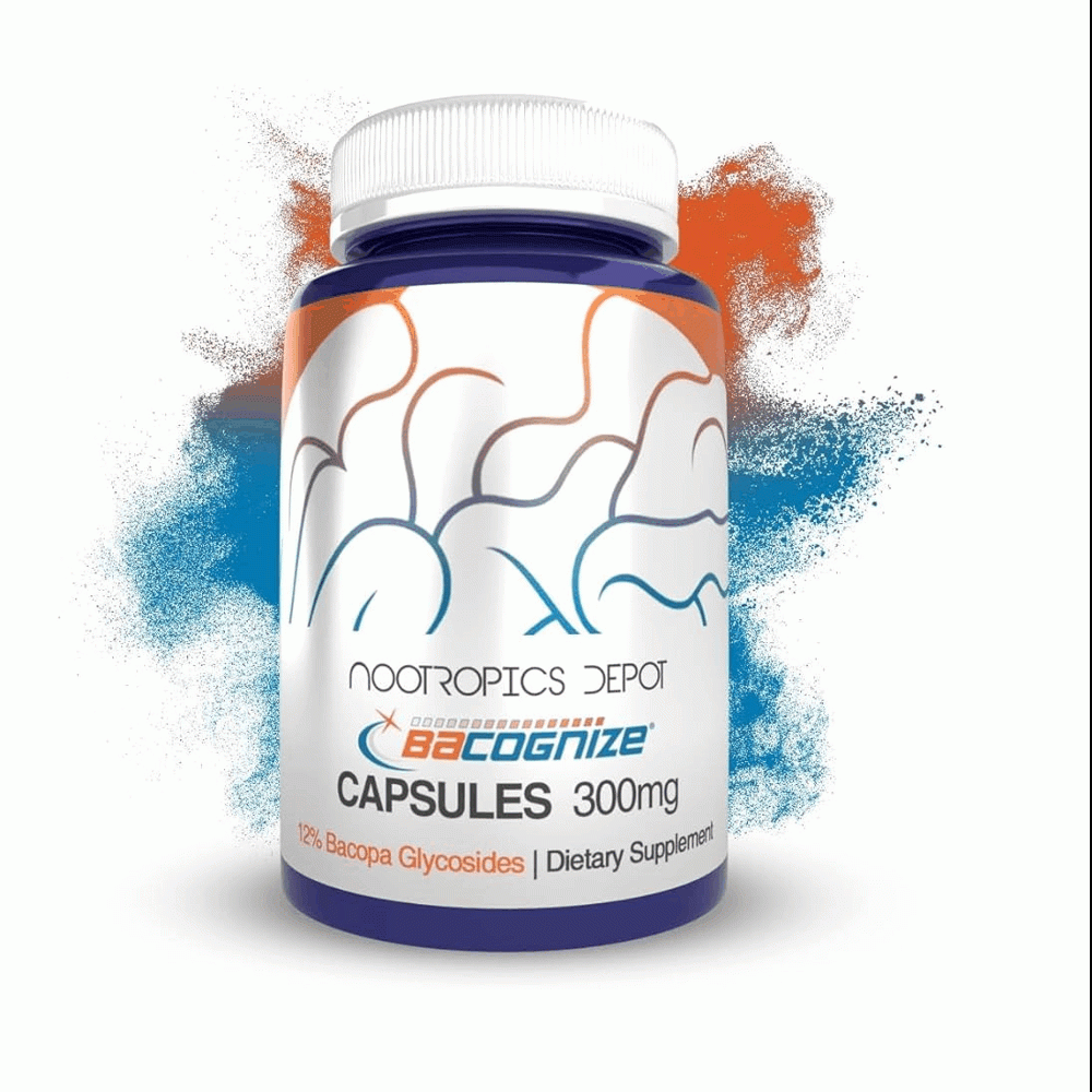 Nootropics Depot Bacognize | 300mg Bacopa Extract | 12% Bacopa Glycosides | Cognitive Support | Dietary Supplement