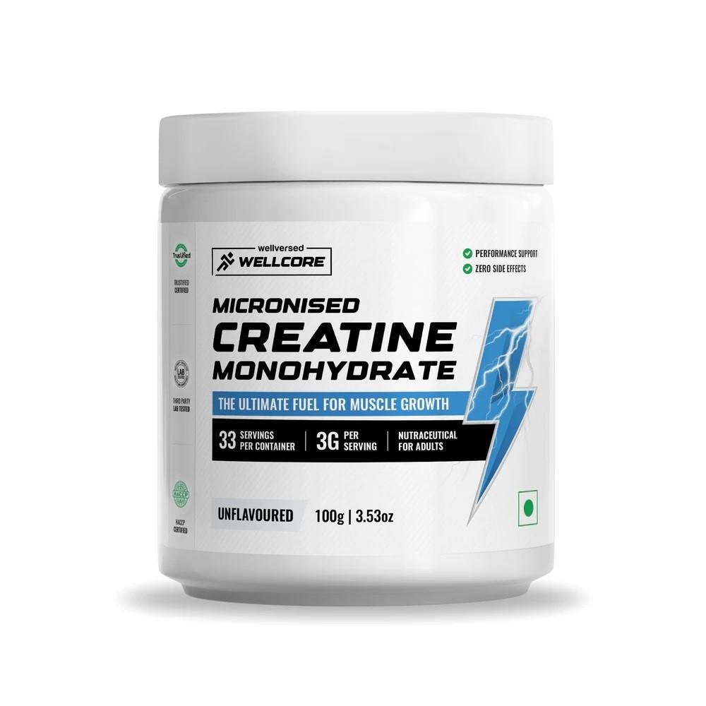 Wellversed Wellcore Micronised Creatine Monohydrate - Muscle Fuel, Unflavored, 100g