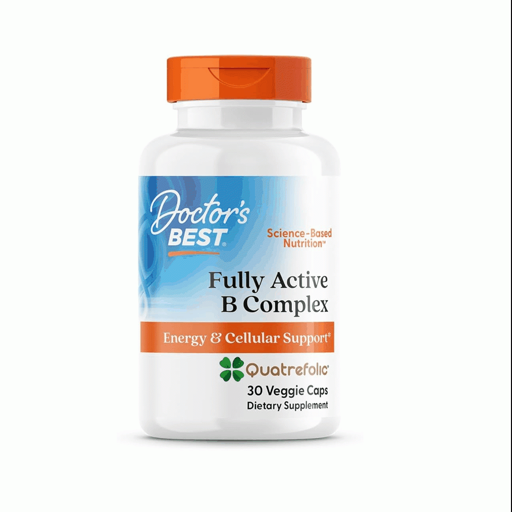 Doctor's Best Fully Active B-Complex – Energy & Cellular Support | 30 Veggie Capsule
