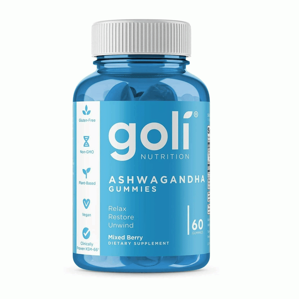 Goli Nutrition Ashwagandha Gummies| Plant-Based Stress & Relaxation Support 60 Vegan Gummies Mixed Berry Flavor