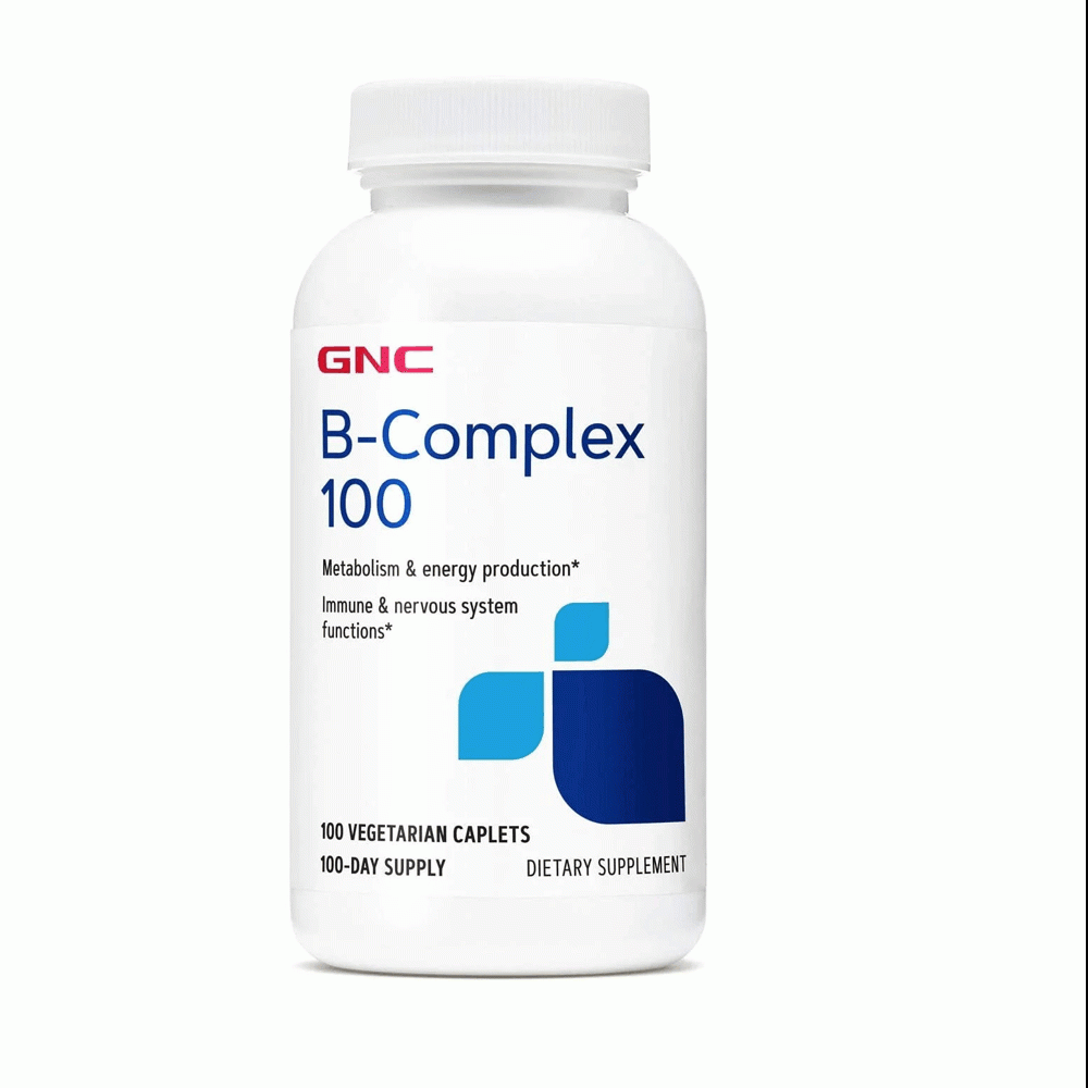 GNC B-Complex 100 – Metabolism, Energy & Nervous System Support | 100 Veg Tablets