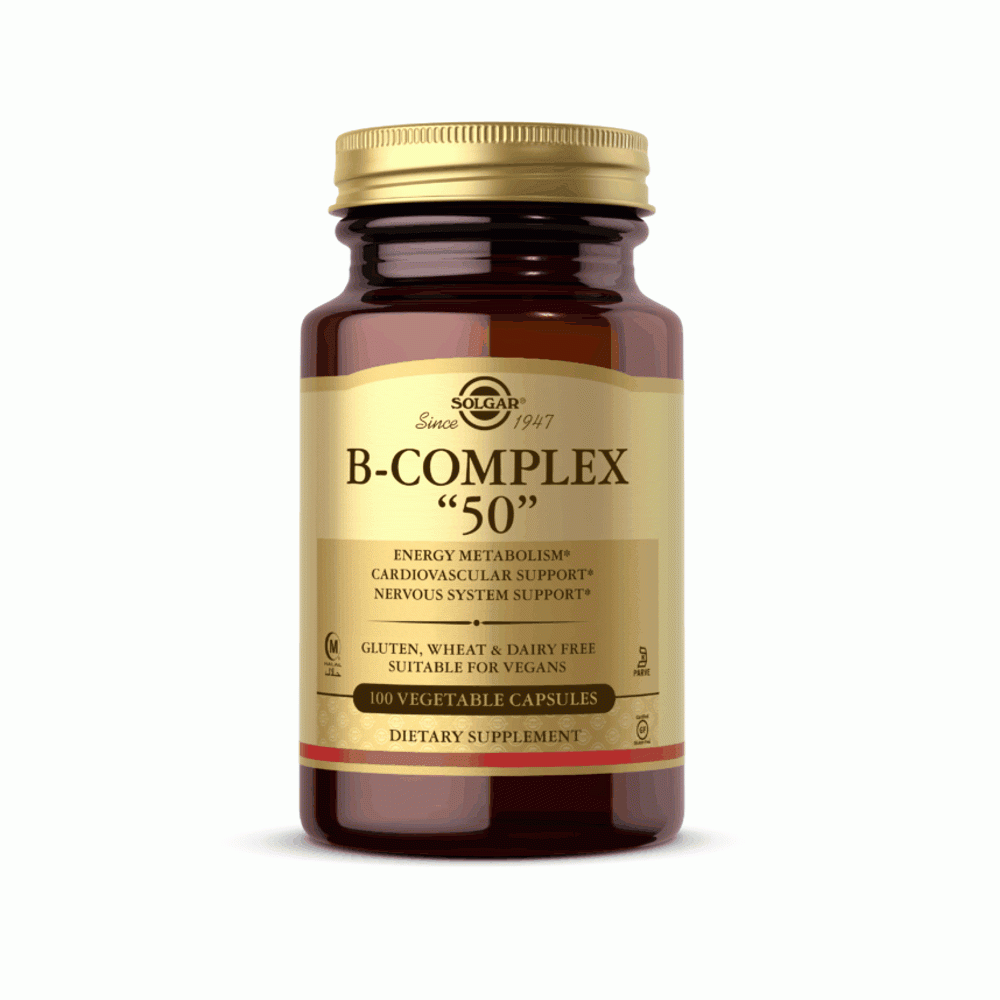 Solgar B-Complex "50" – Energy, Heart & Nervous System Support | 100 Veg Capsules