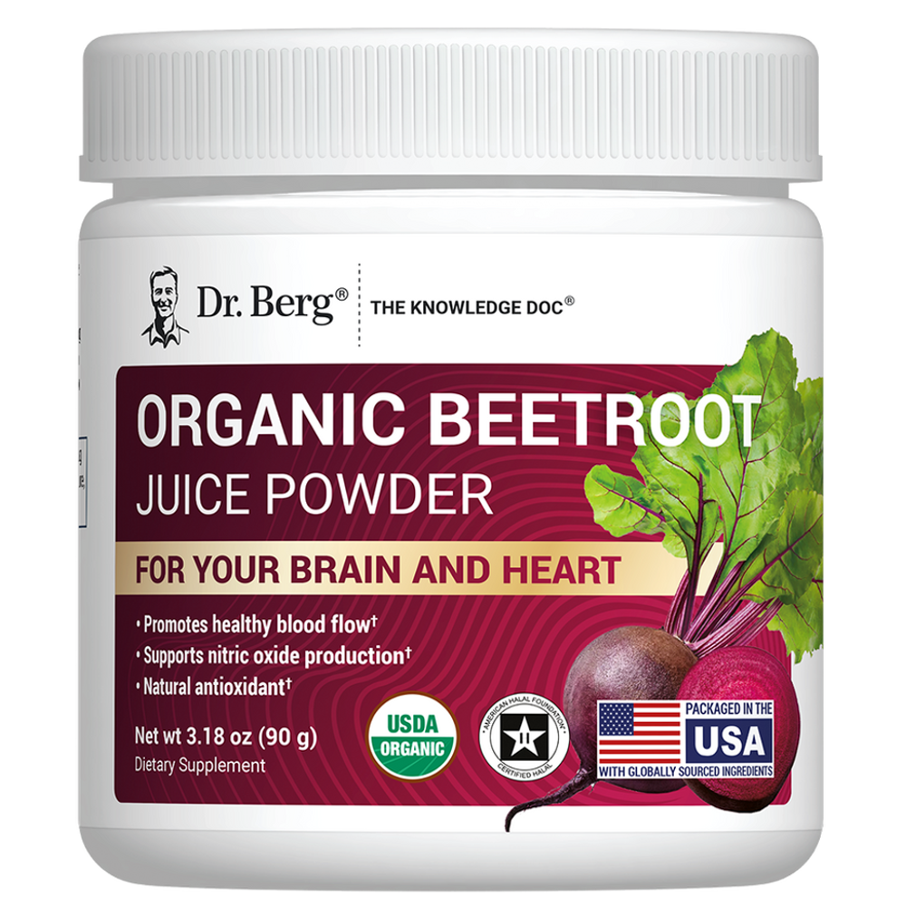 Dr Berg Organic Beetroot Juice Powder | Support Heart Health - 90g