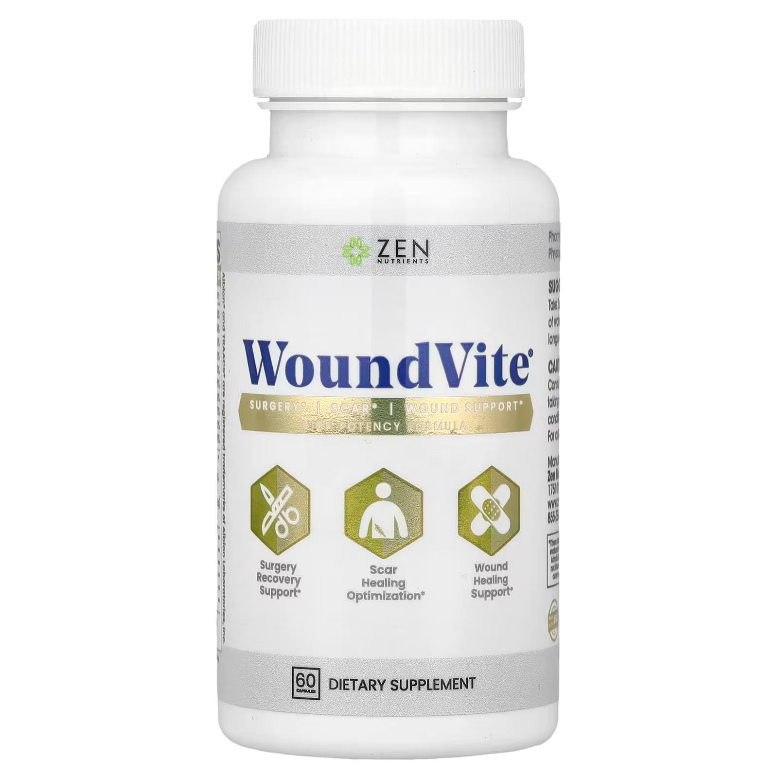Zen Nutrients WoundVite Daily Support Supplement – 60 Capsules