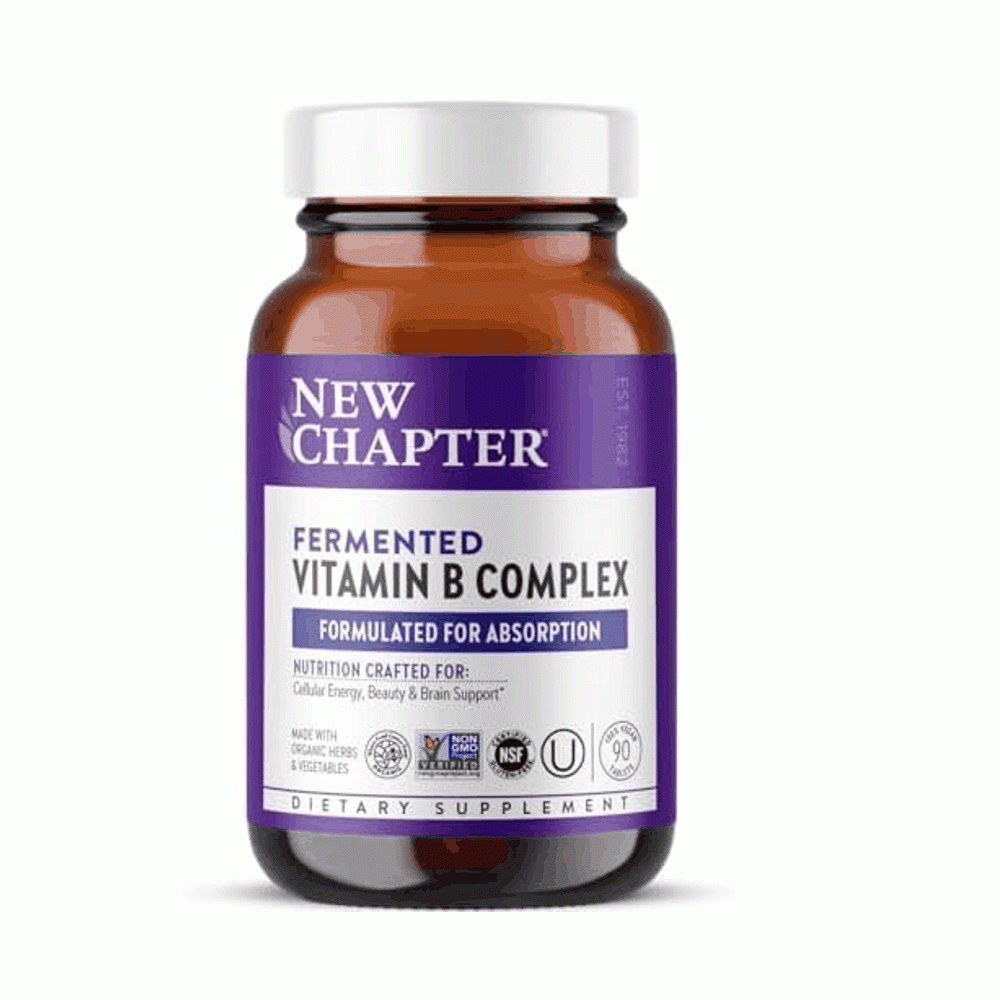 New Chapter Fermented Vitamin B Complex – Energy Beauty & Brain Support | 90 Capsules