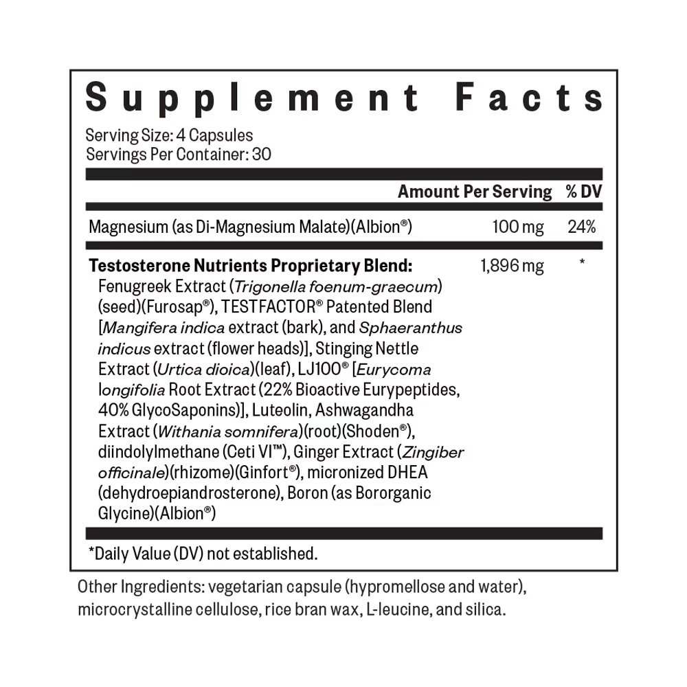Seeking Health Testosterone Nutrients 120 Capsules thumbnail 3