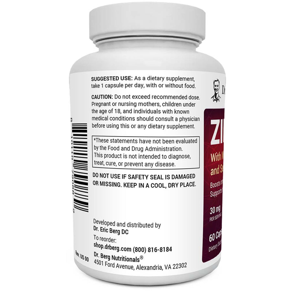 Dr Berg Zinc with Magnesium, Vitamin D3, and Selenium – 60 Capsules thumbnail 3