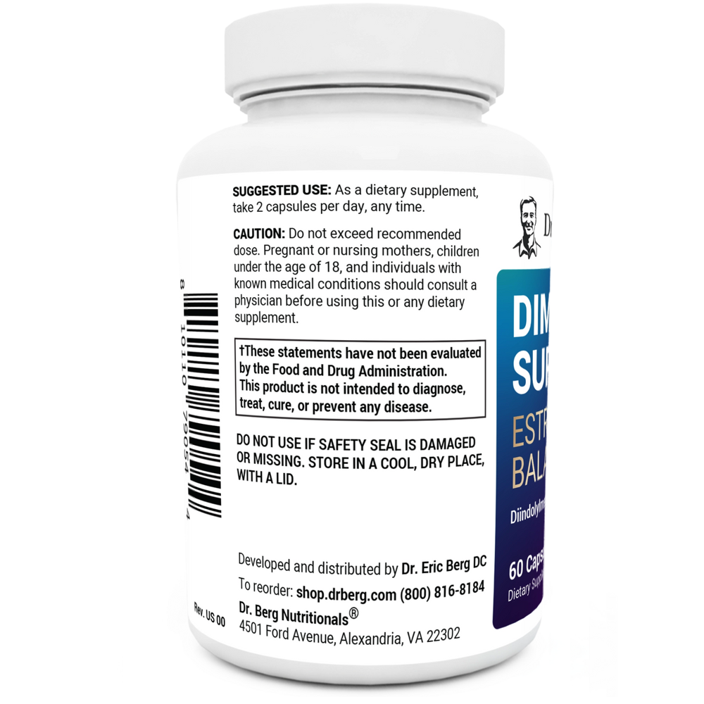 Dr Berg Dim Supplement Estrogen Balance | Hormonal Balance – 60 Capsules thumbnail 2