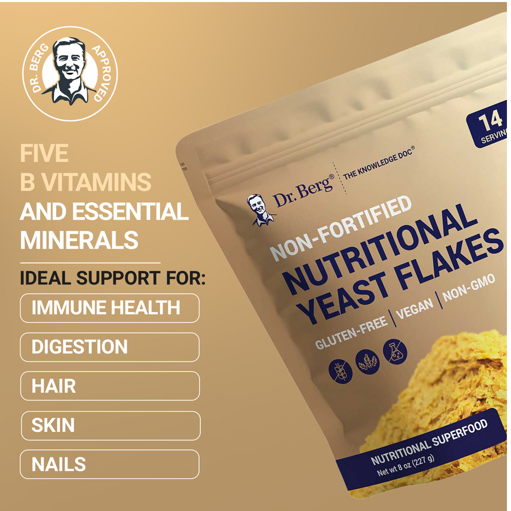 Dr Berg Nutritional Yeast Flakes Gluten-Free, Vegan, Non-Gmo – 8 Oz thumbnail 3