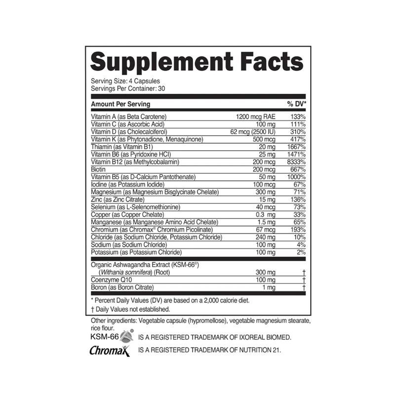 Multi Vitamin 120 Capsules - Transparent Labs thumbnail 2