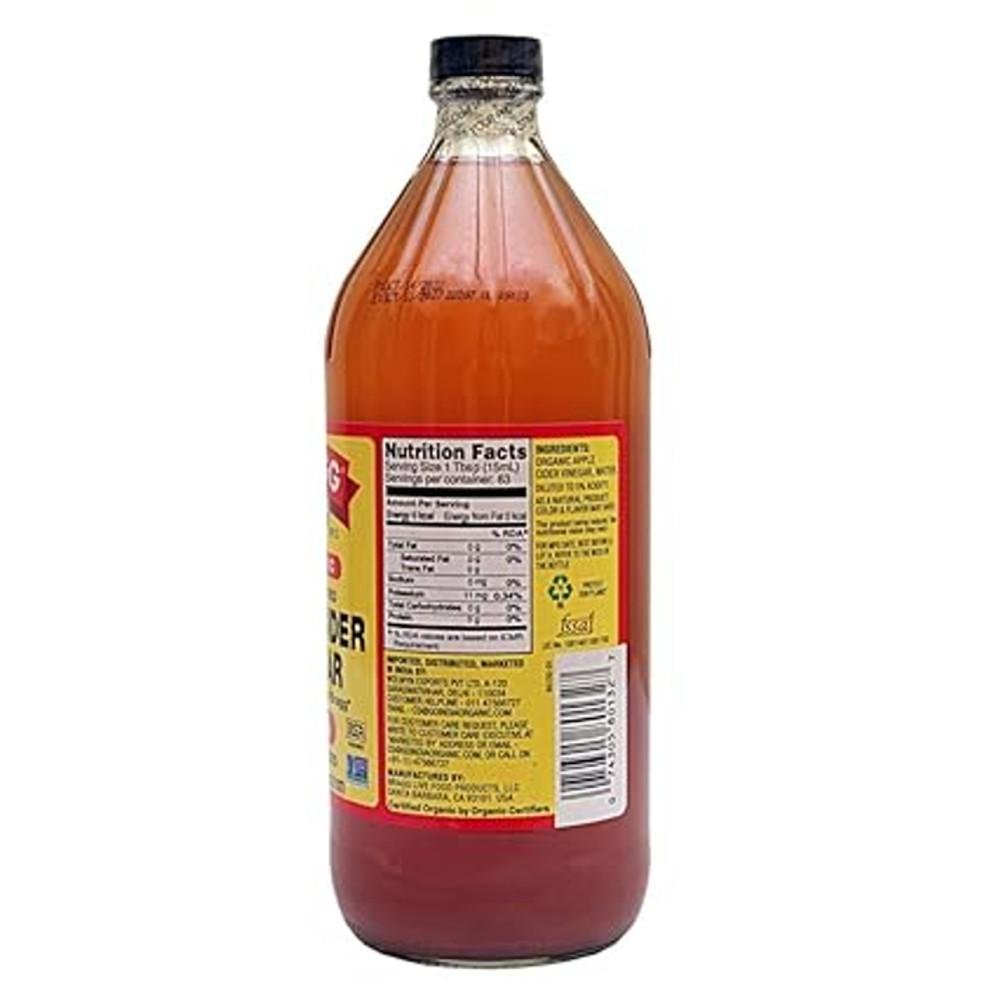 Bragg Organic Raw UnFiltered Apple Cider Vinegar (32 oz) thumbnail 2