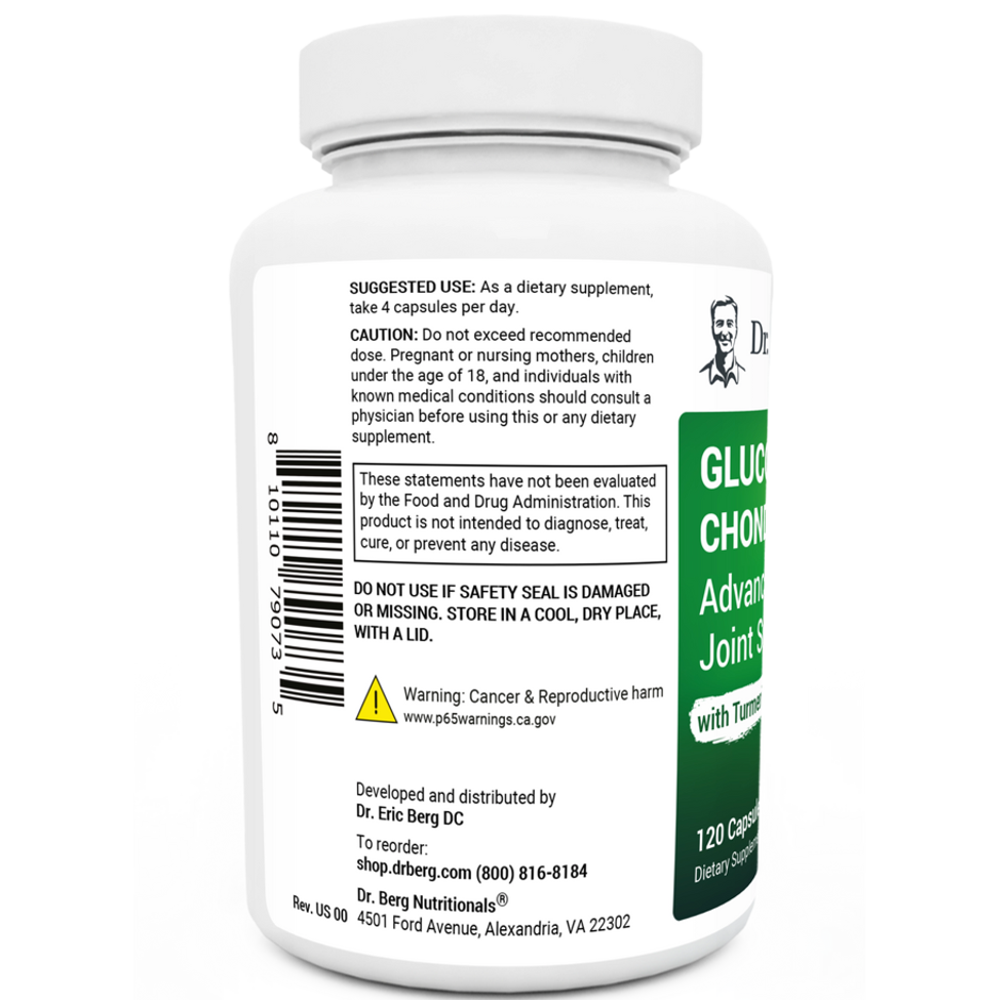 Dr Berg Glucosamine Chondroitin Advanced Joint Support with Msm – 120 Capsules thumbnail 3