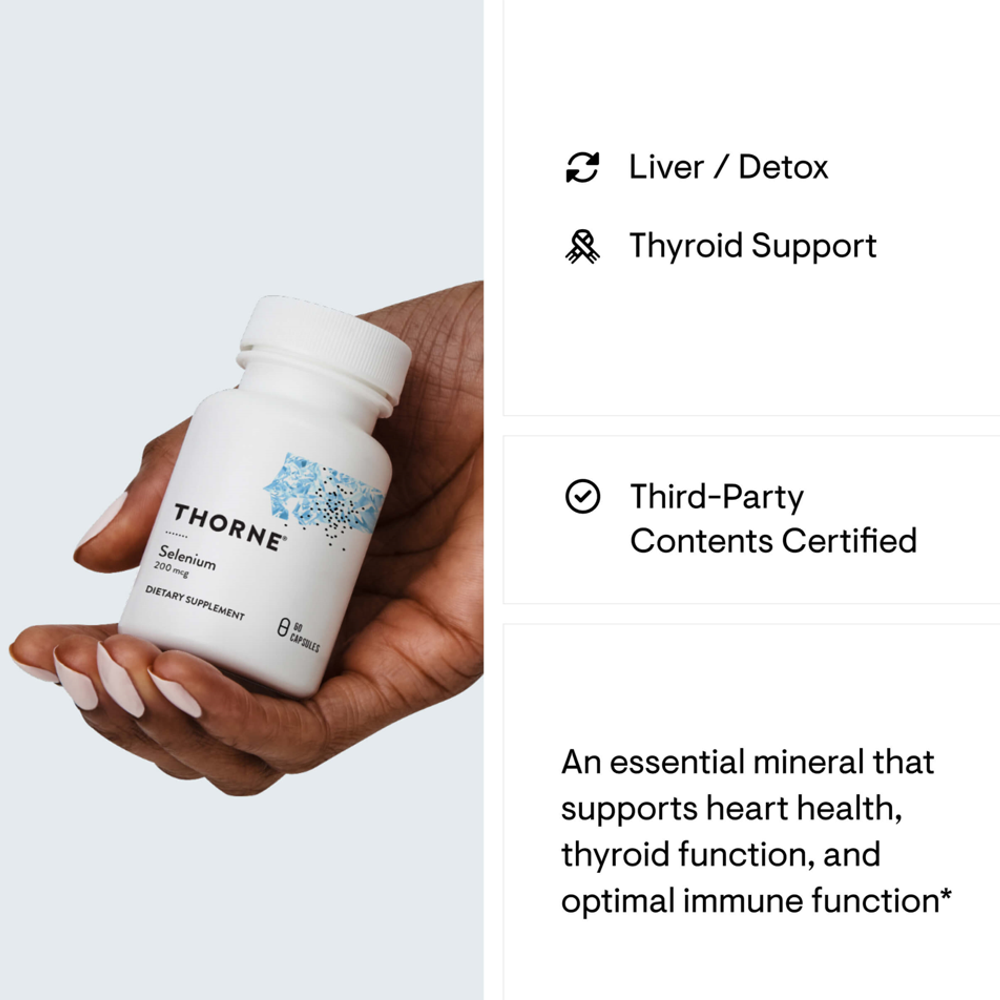 Thorne Selenium for Liver/detox - 60 capsules thumbnail 2