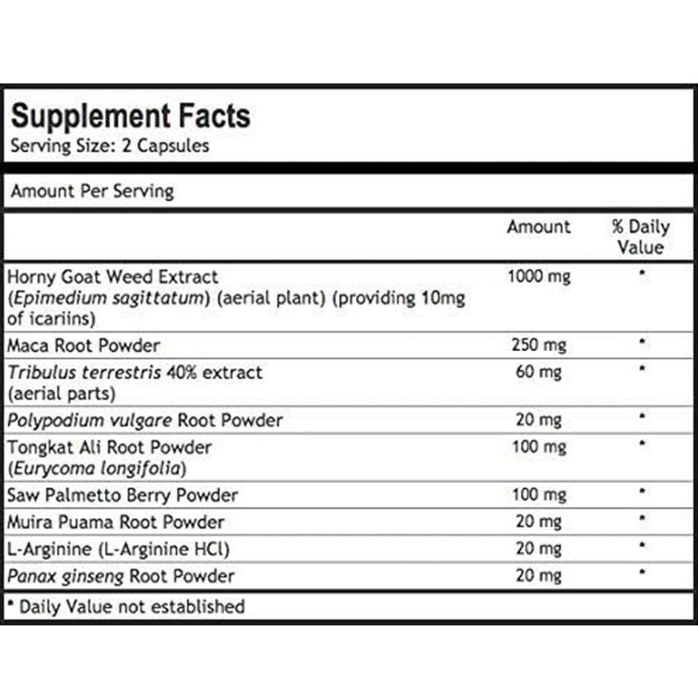 Nature's Wellness Horny Goat Weed with Maca Root thumbnail 3