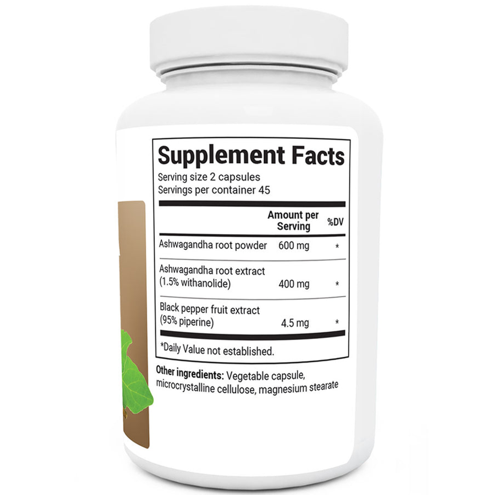 Dr Berg Ashwagandha with Black Pepper | Mood Support – 90 Capsules thumbnail 3