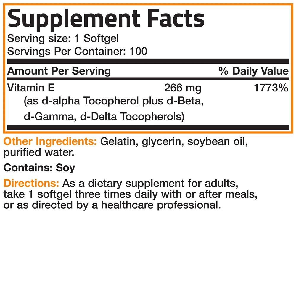 Natural Vitamin E Complex 400 I.U - Bronson thumbnail 4