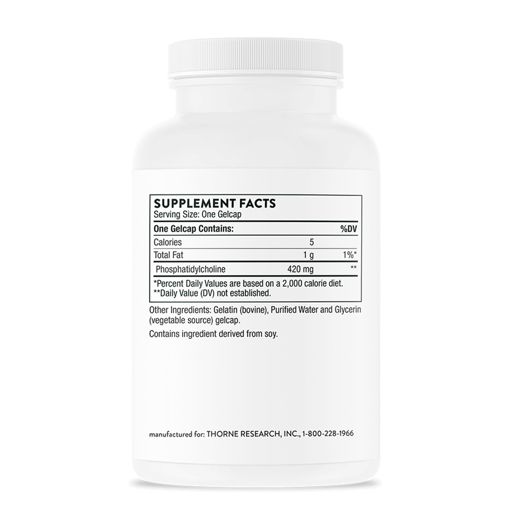 Thorne Phosphatidyl Choline - 60 Gelcaps thumbnail 2