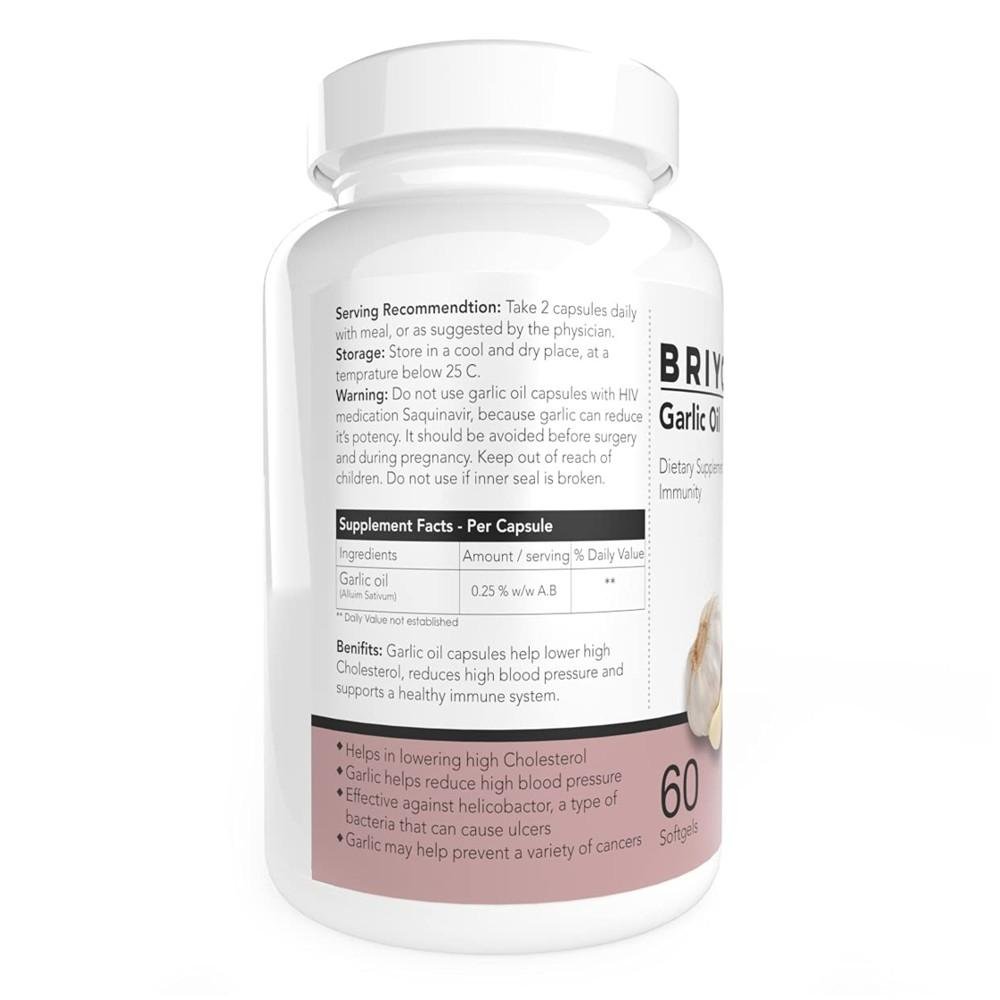 Briyo Garlic Oil – Natural Immunity, Allicin Rich thumbnail 3