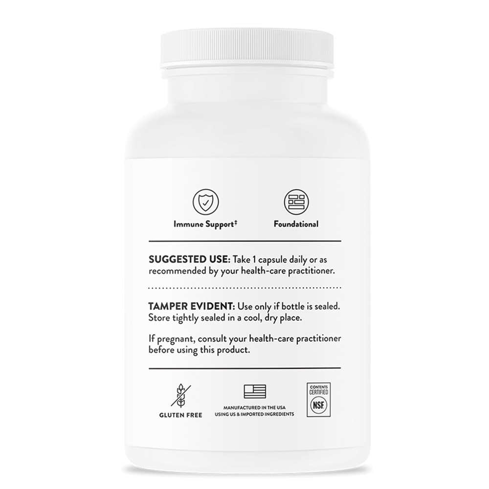 Thorne Vitamin C 1,000 Mg Ascorbic Acid - 60 Capsules thumbnail 2