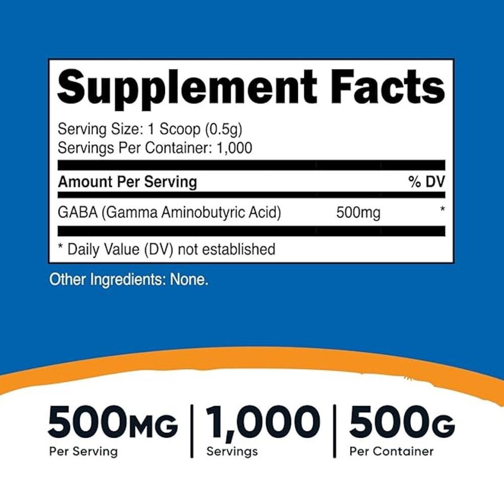 Nutricost GABA 500 Mg Powder - Gamma Aminobutyric Acid thumbnail 3