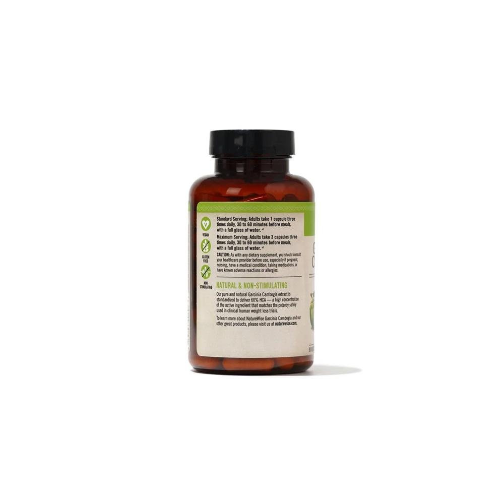 NatureWise Garcinia Cambogia – 100% Pure, Non-Stimulating Weight Management Support | Vegetarian Capsules thumbnail 2
