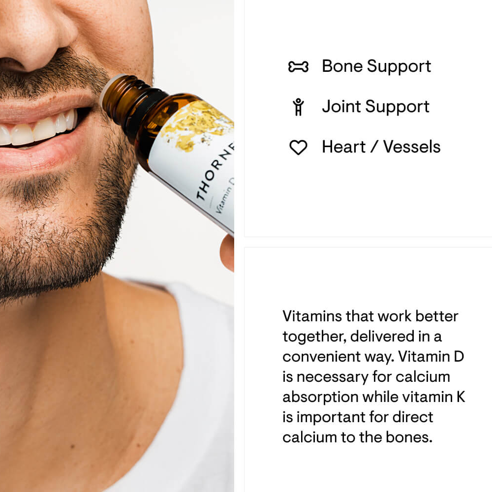 Thorne Vitamin D + K2 Liquid | Health Support - 30 Ml thumbnail 4