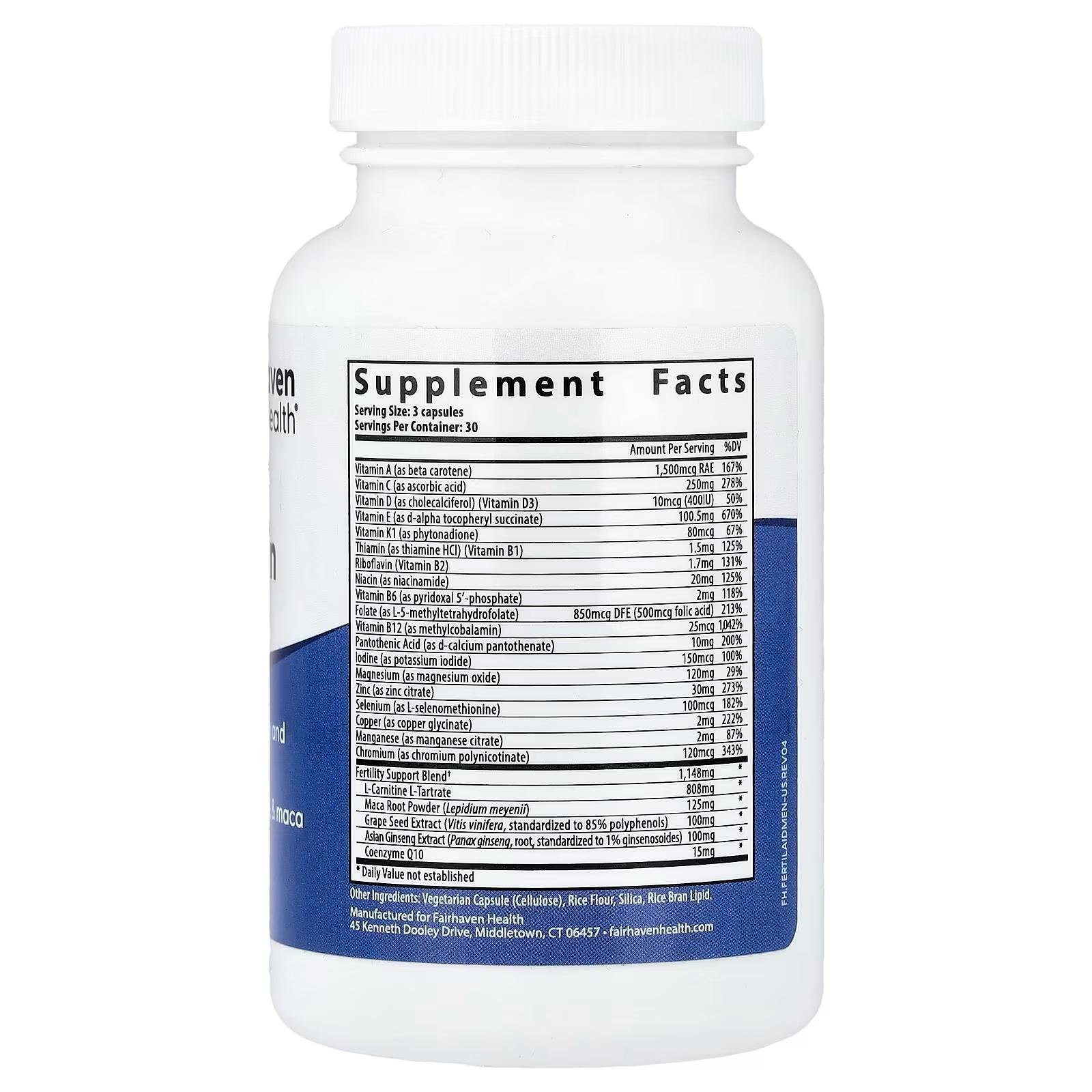 Fairhaven Health FertilAid for Men – 90 Capsules Men’s Health Supplement thumbnail 2