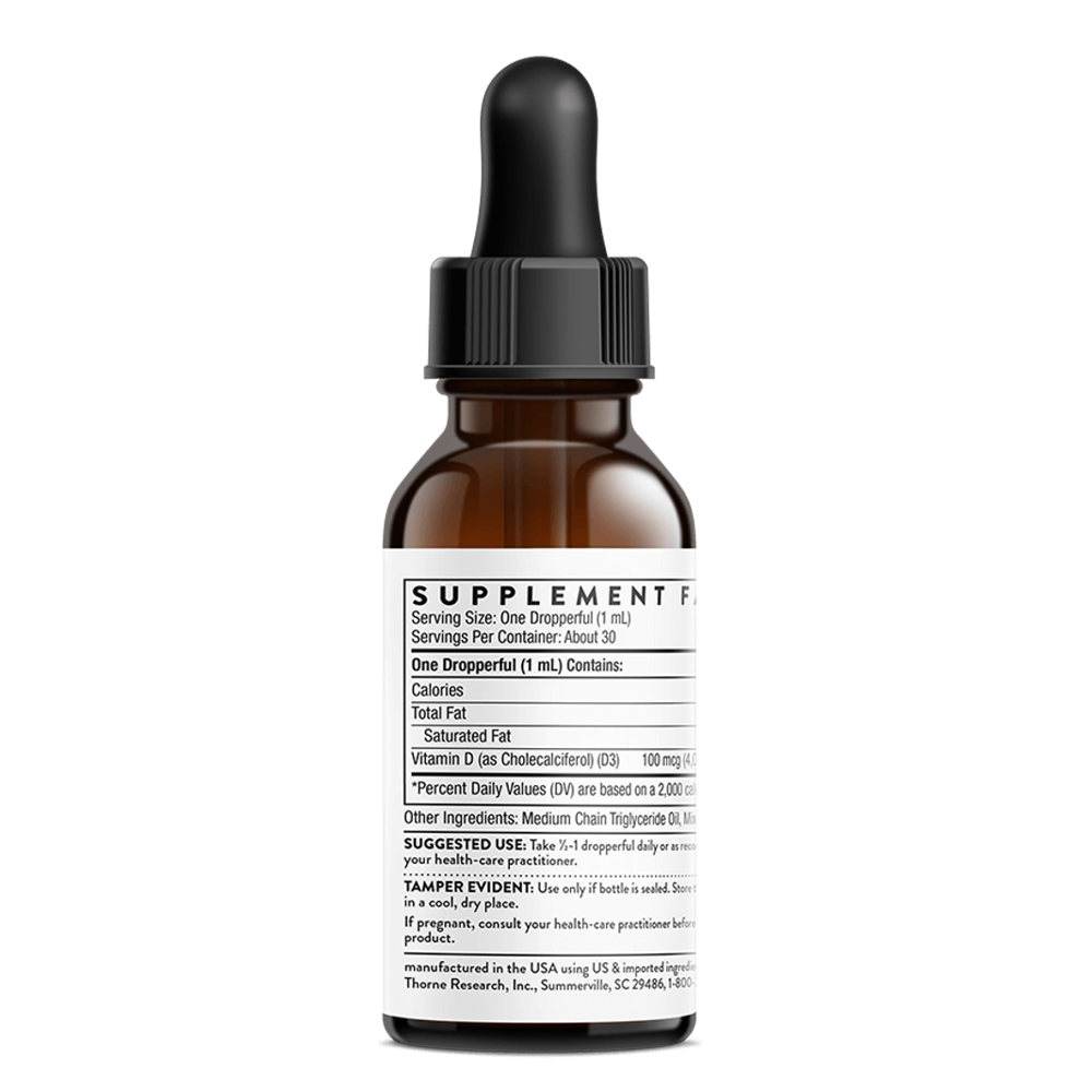 Thorne Vitamin D3 - 30ml thumbnail 2