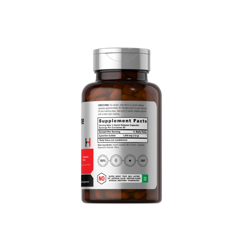 Horbäach Agmatine Sulfate 1500mg per Serving | 60 Capsules thumbnail 2