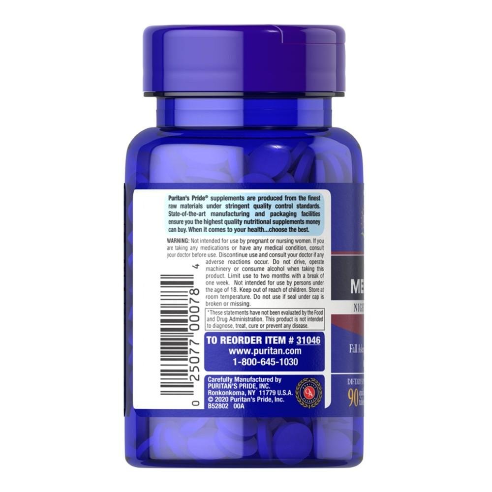 Puritan's Pride Quick Dissolve Melatonin 10mg – Nighttime Sleep Aid thumbnail 2