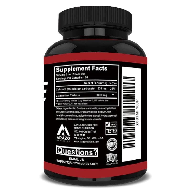 Arazo Nutrition L-Carnitine 1000 Mg - Maximum Strength thumbnail 2