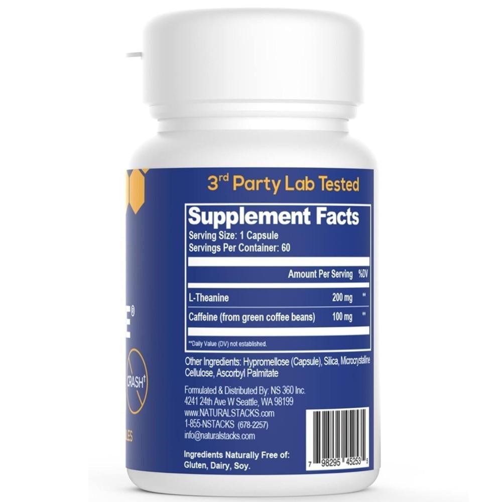 Natural Stacks Smart Caffeine with L-Theanine - Focus & Energy Boost thumbnail 3