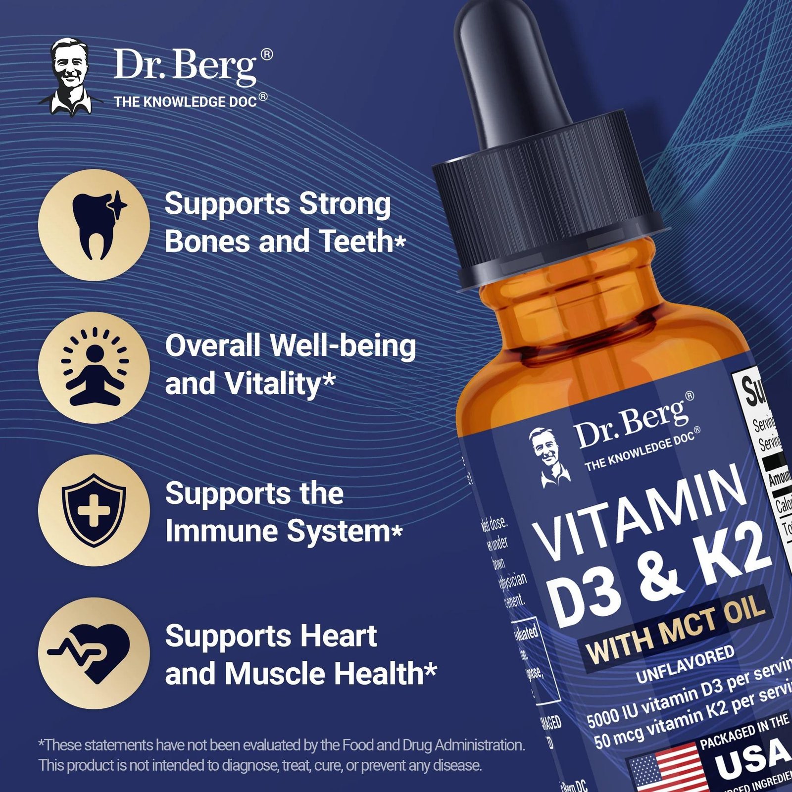 Dr Berg Vitamin D3 and K2 Liquid with Mct Oil – 30 Ml thumbnail 5