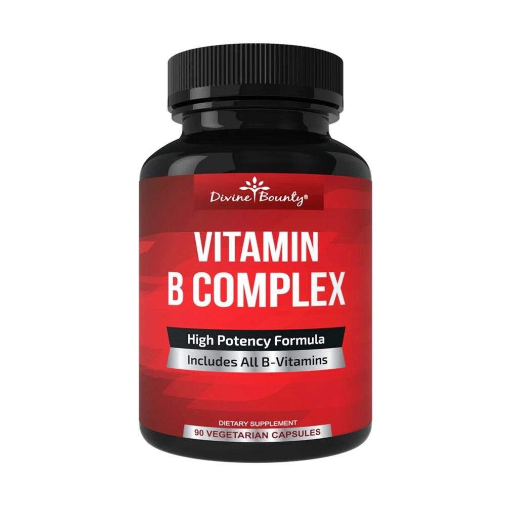 Divine Bounty Vitamin B Complex - High Potency Formula, 90 Veggie Capsules thumbnail 2