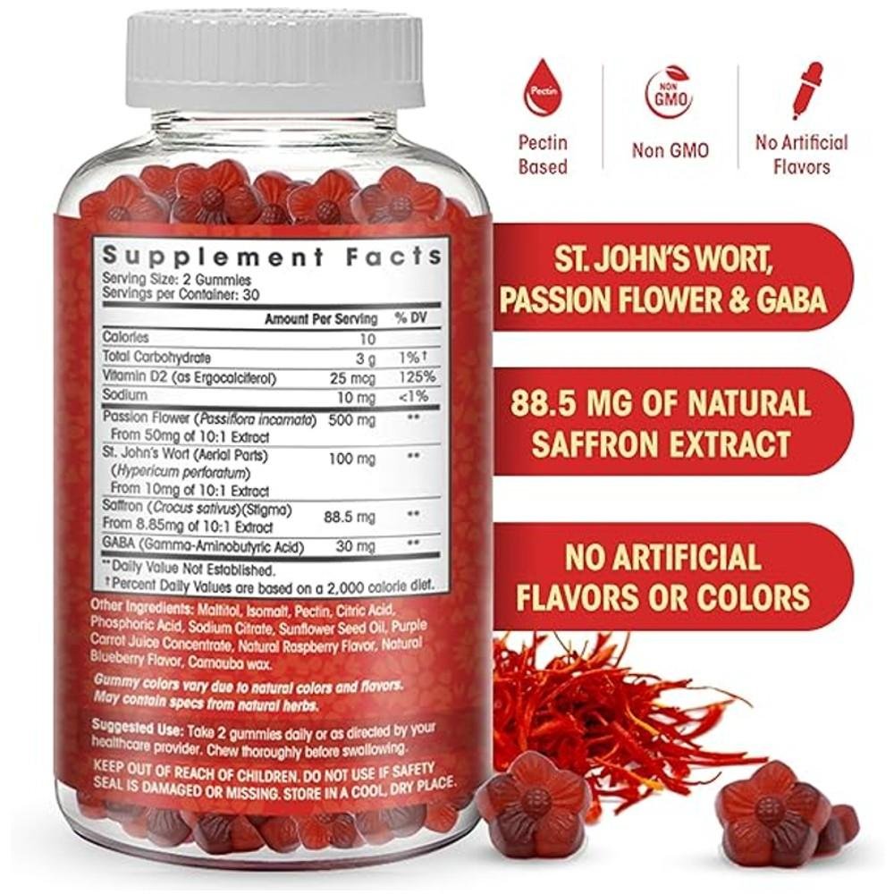 Flamingo Supplements Saffron Gummies - Mood & Stress Relief thumbnail 2