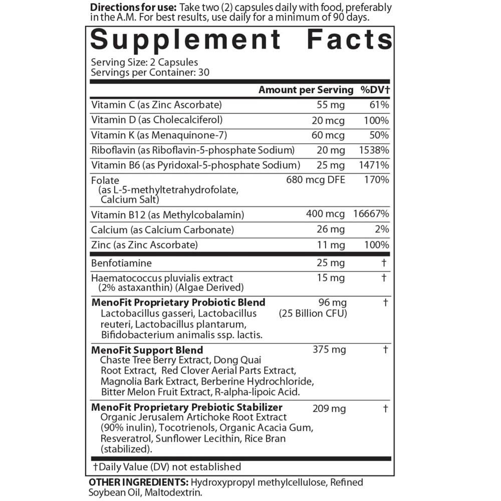 MenoLabs MenoFit Complete Probiotic - Boost Metabolism & Aid Digestion thumbnail 3