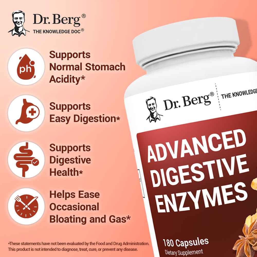 Dr Berg Advanced Digestive Enzymes with Apple Cider Vinegar – 180 Capsules thumbnail 2