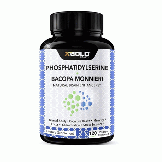 Xgold Health Neuro Boost | Phosphatidylserine & Bacopa | Cognitive Support & Mental Clarity | 120 Veggie Capsules
