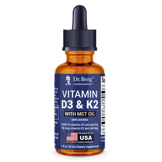 Dr Berg Vitamin D3 and K2 Liquid with Mct Oil – 30 Ml