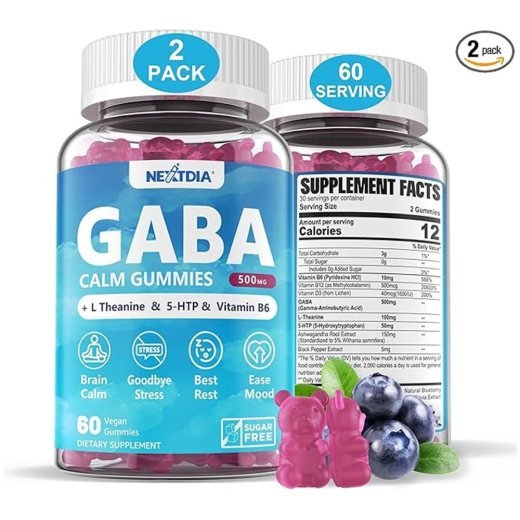 Nextdia GABA Calm Gummies - L-Theanine, 5-HTP & Vitamin B6