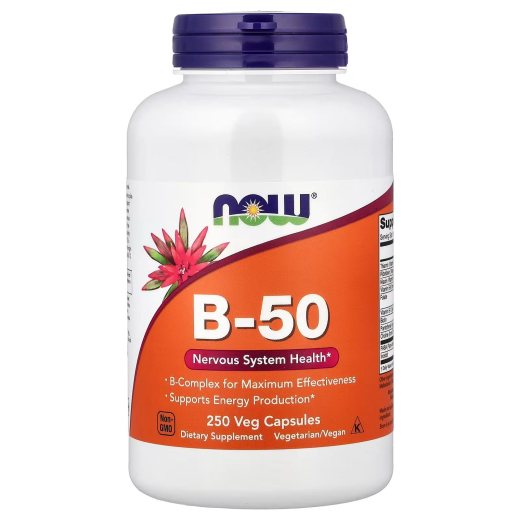 NOW Foods B-50 Nervous System Health 250 Veg Capsules