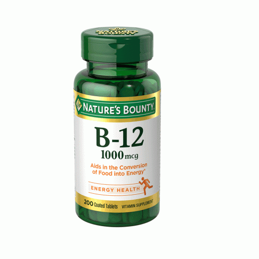 Nature's Bounty B-12 – 1000mcg Energy & Metabolism Support | 200 Tablets