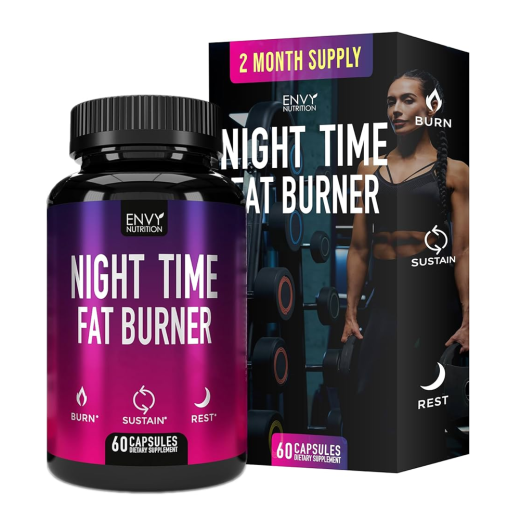 Envy Nutrition Night Time Fat Burner 60 Capsules for Weight Loss & Metabolism Support